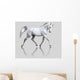 White Horse Gray Wall Decal