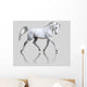 White Horse Gray Wall Decal