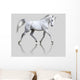 White Horse Gray Wall Decal