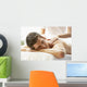 Young Man Enjoying Massage Wall Decal