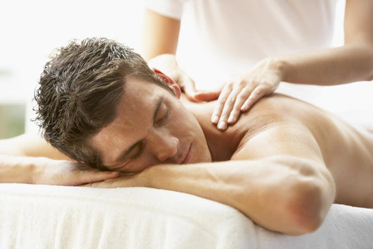 Young Man Enjoying Massage Wall Decal