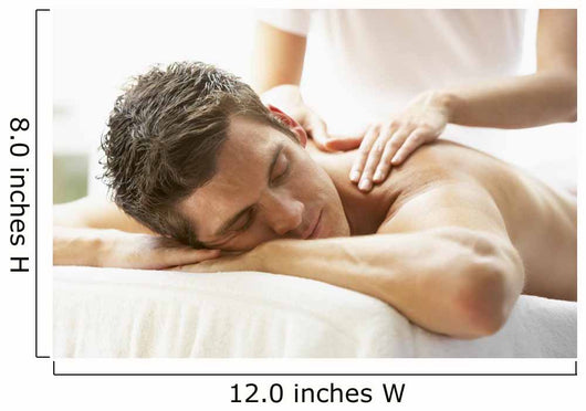 Young Man Enjoying Massage Wall Decal