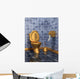 Costly Golden Toilet Wall Decal