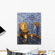 Costly Golden Toilet Wall Decal