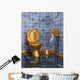 Costly Golden Toilet Wall Decal