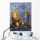 Costly Golden Toilet Wall Decal