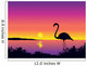 Beautiful Coastline with Flamingo Wall Decal