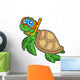 Sea Turtle Snorkel Diver Wall Decal