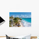 Tulum Ruins and Palm Tree Wall Decal