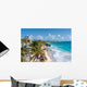 Tulum Ruins and Palm Tree Wall Decal