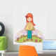 Woman Relaxing with Flowers Wall Decal