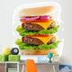 Double Cheese Burger Wall Decal