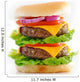 Double Cheese Burger Wall Decal