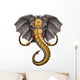 Fantasy Armored Warrior Elephant Wall Decal
