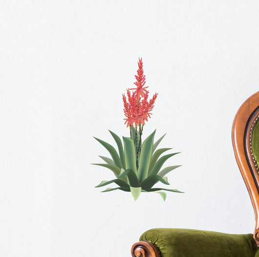 Aloe Vera Plant Flower Wall Decal
