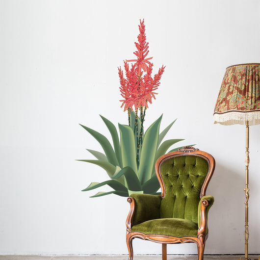Aloe Vera Plant Flower Wall Decal