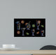 Neon Cocktails Vector Illustration Wall Decal