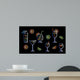 Neon Cocktails Vector Illustration Wall Decal