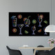 Neon Cocktails Vector Illustration Wall Decal