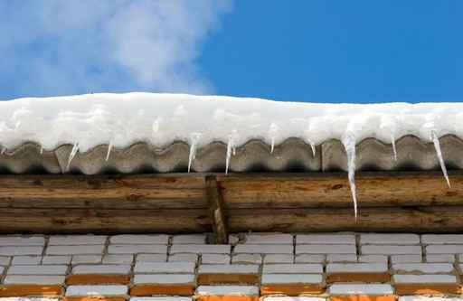 Snow Covered Roof with Wall Decal