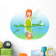 Waterlily Frog Pond Fairy Wall Decal