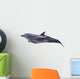 Dark Gray Lying Dolphin Wall Decal