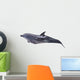 Dark Gray Lying Dolphin Wall Decal