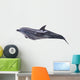Dark Gray Lying Dolphin Wall Decal