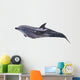 Dark Gray Lying Dolphin Wall Decal