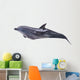 Dark Gray Lying Dolphin Wall Decal