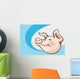 Smiling Pig Cartoon Vector Wall Decal