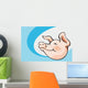 Smiling Pig Cartoon Vector Wall Decal