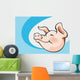 Smiling Pig Cartoon Vector Wall Decal