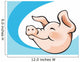 Smiling Pig Cartoon Vector Wall Decal
