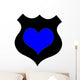 Police Badge with Heart Wall Decal