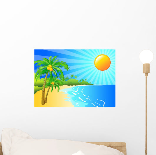 Tropical Island Wall Decal