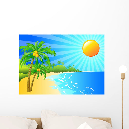 Tropical Island Wall Decal
