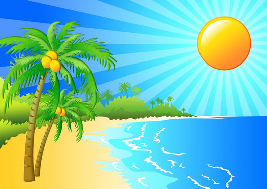 Tropical Island Wall Decal