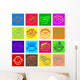 Happy Face Tiles Wall Decal