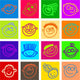 Happy Face Tiles Wall Decal