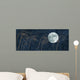 Moon and Grass Collage Wall Decal