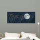 Moon and Grass Collage Wall Decal