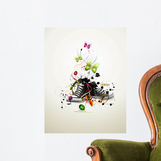 Shoe Vector Composition Wall Decal