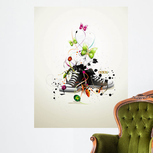 Shoe Vector Composition Wall Decal