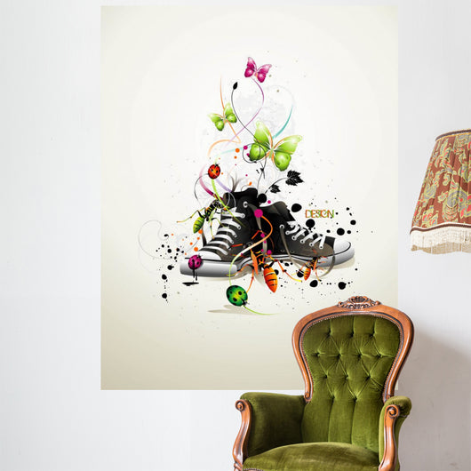 Shoe Vector Composition Wall Decal