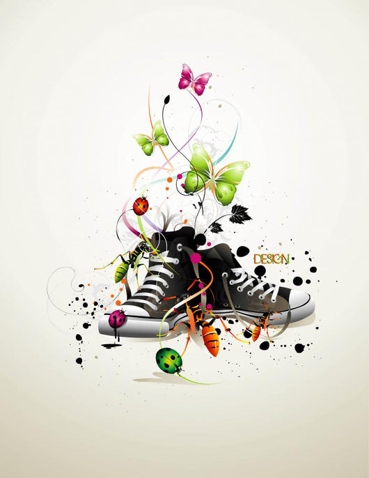 Shoe Vector Composition Wall Decal