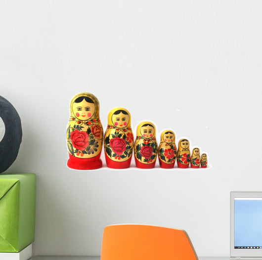 Russian Babushka Nesting Dolls Wall Decal