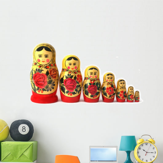 Russian Babushka Nesting Dolls Wall Decal