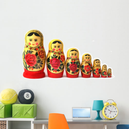 Russian Babushka Nesting Dolls Wall Decal