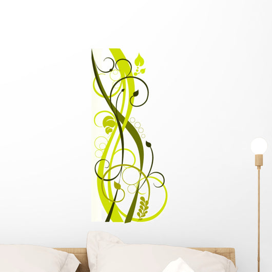 Floraler Hintergrund Wall Decal